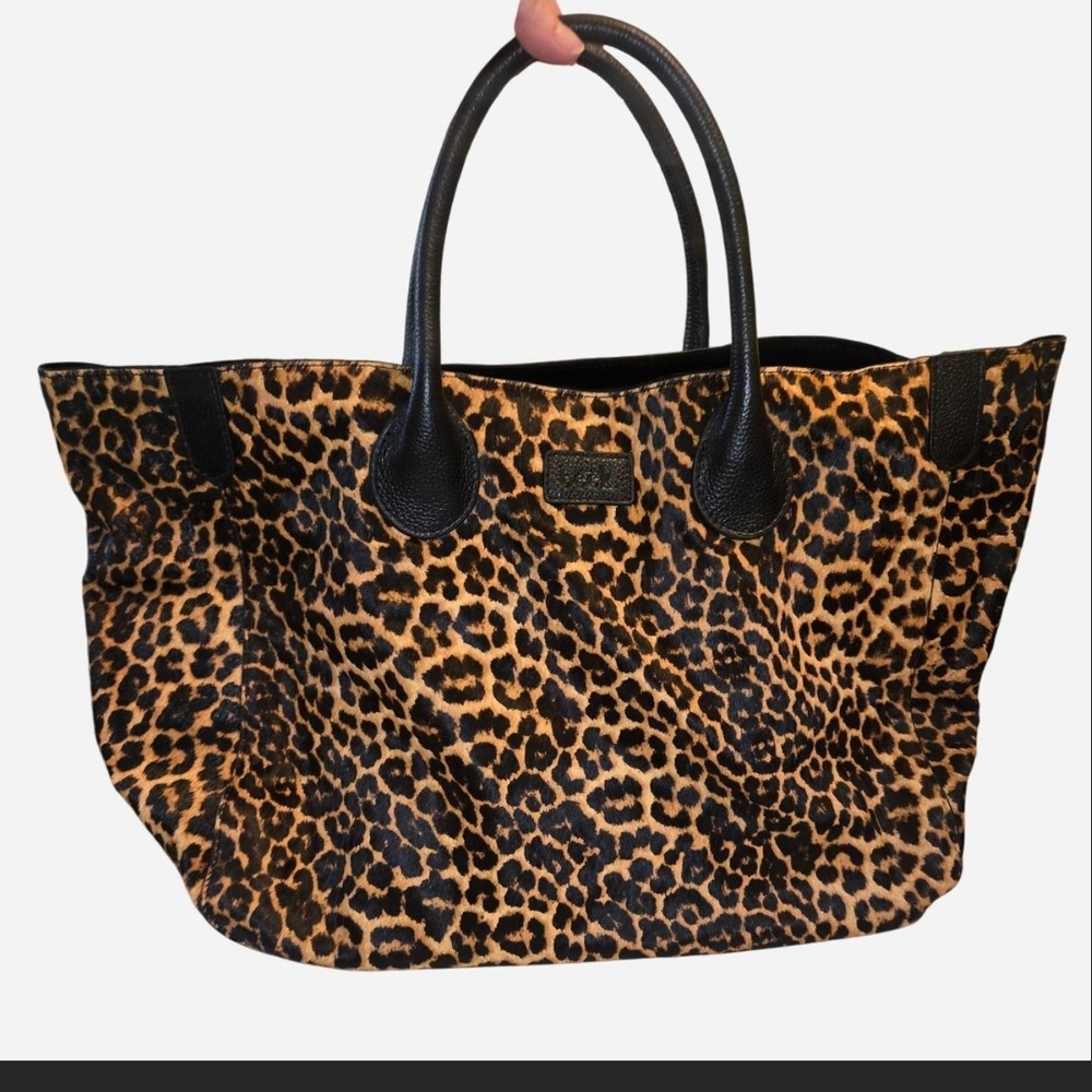 Beck. Wild Child Leopard Print Tote with Dust Bag